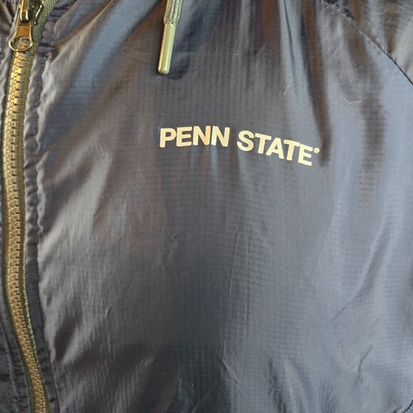 Penn State Jacket Womens Large Blue Windbreaker Colosseum Full Zip Vented Light - Picture 3 of 11